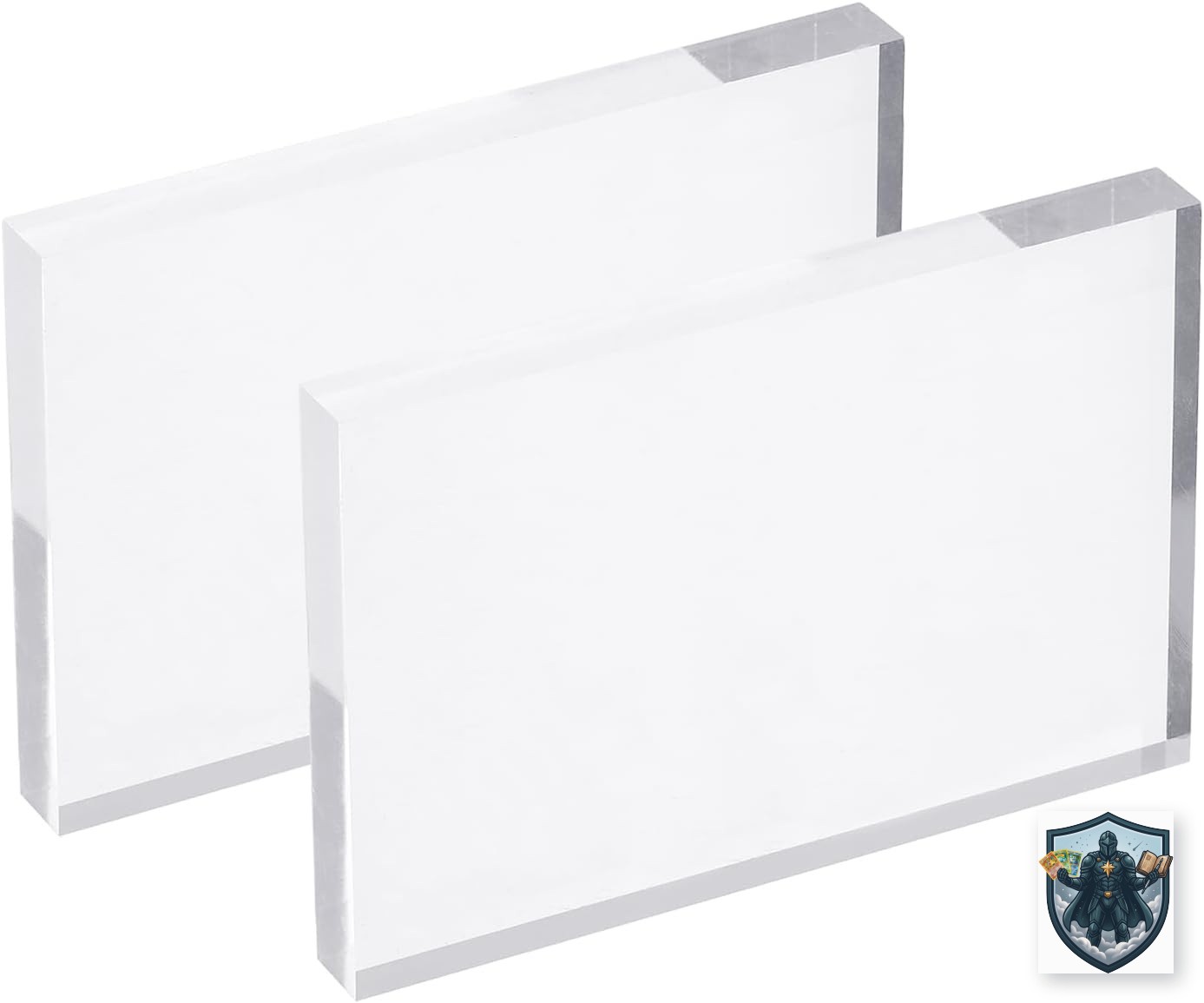 Acrylic Stamp Blocks - 2 Pack Clear 6x4