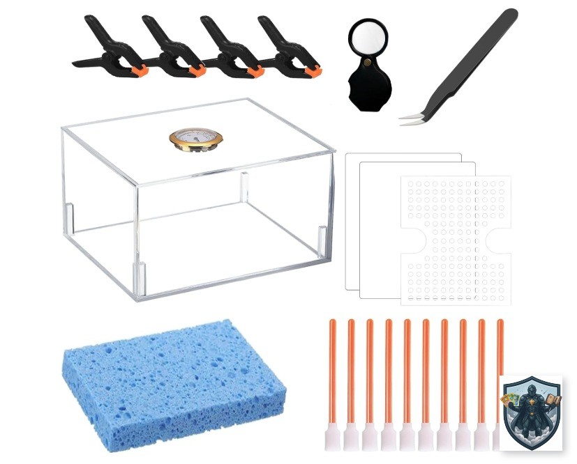 Card Care Combo Kit, Humidor, Clamps, Magnifier and Tools